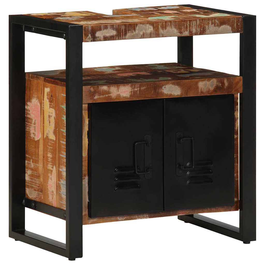 vidaXL Bathroom Furniture Set 2 pcs Multicolour and Black 6