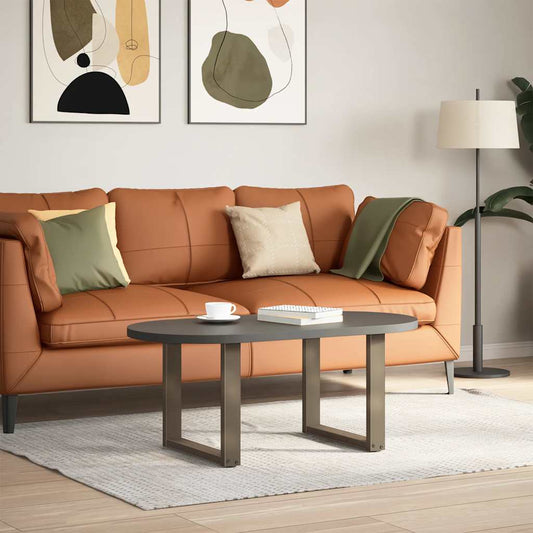 Coffee Table Legs U-Shaped Steel 2 pcs Natural 50 x (42-43) cm