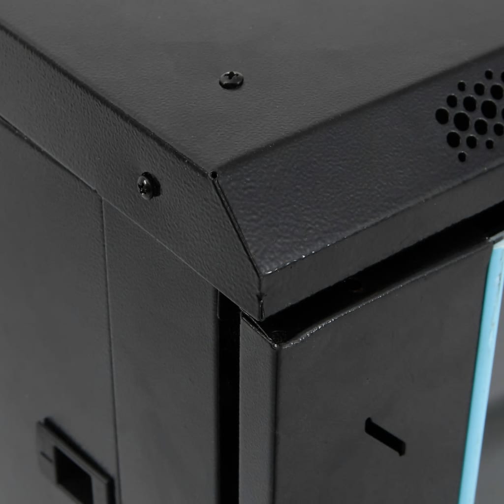 vidaXL 22U Network Cabinet 19" IP20 Black 60x60x120 cm 6