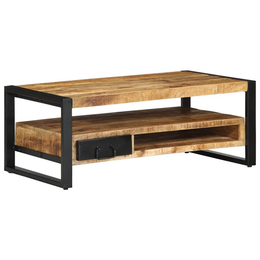 Coffee Table 90x50x36 cm Solid Rough Wood Mango Solid rough mango wood