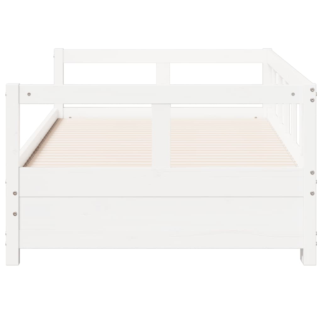 vidaXL Daybed without Mattress White 90x200 cm Solid Wood Pine 6