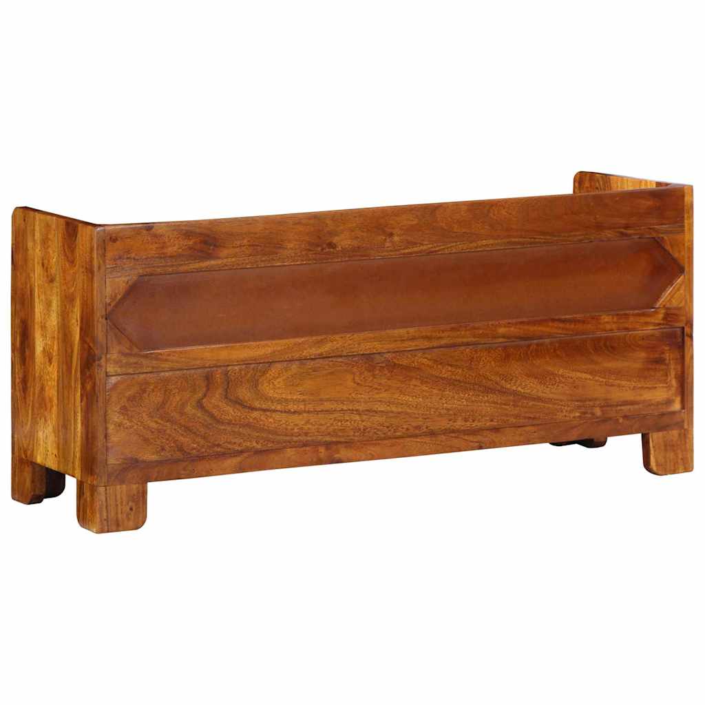 vidaXL Shoe Bench Honey Brown 100 x 35 x 45 cm Acacia Solid Wood 6