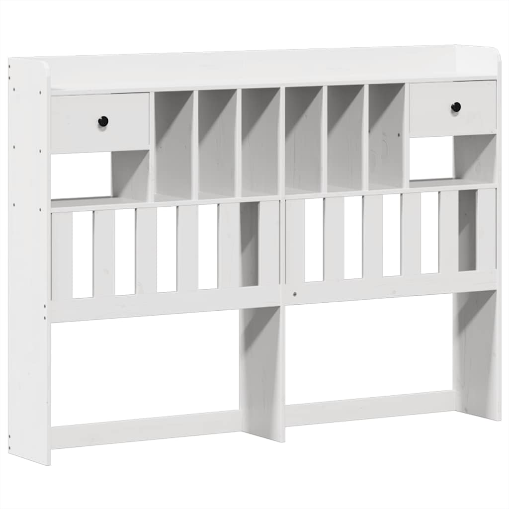 vidaXL Bed Frame without Mattress White 140x200 cm Solid Wood Pine 6