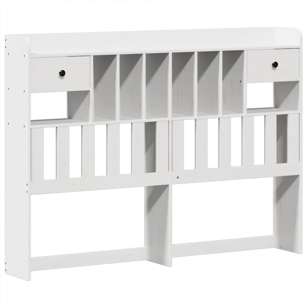 vidaXL Bed Frame without Mattress White 140x190 cm Solid Wood Pine 6