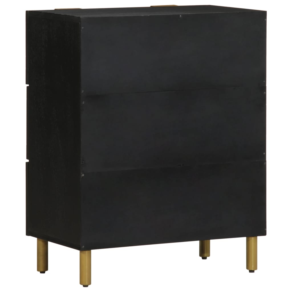 vidaXL Sideboards 2 pcs Black 60x33x75 cm Engineered Wood 6