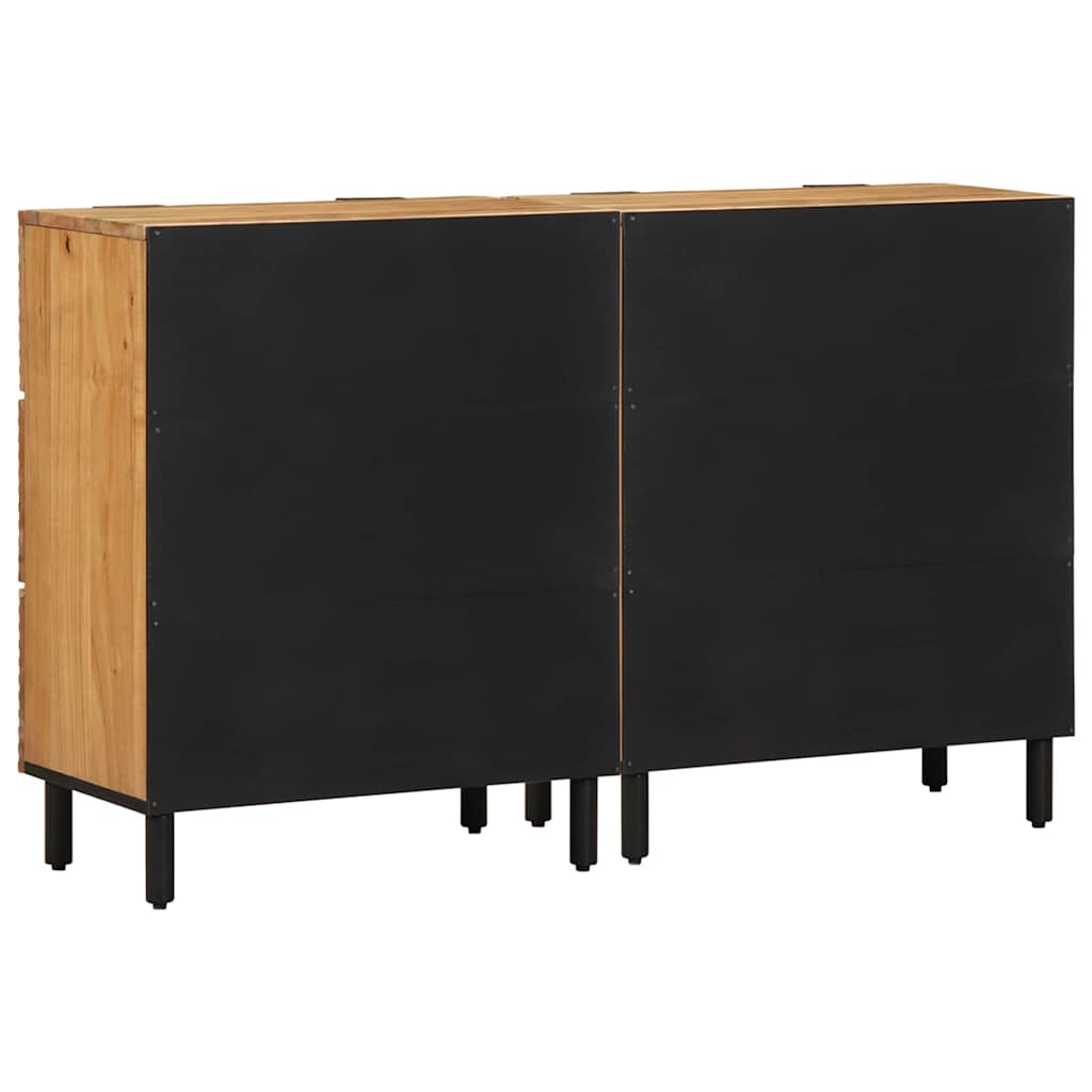 vidaXL Sideboard Set 2 pcs 120 x 33 x 75 cm Solid Acacia Wood 6