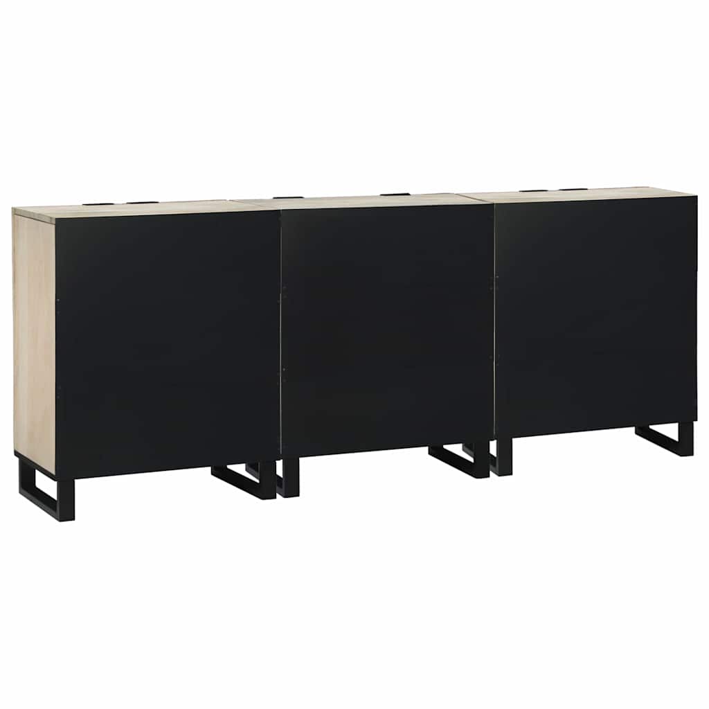 vidaXL Sideboard Set 3 pcs White Solid Mango Wood 6