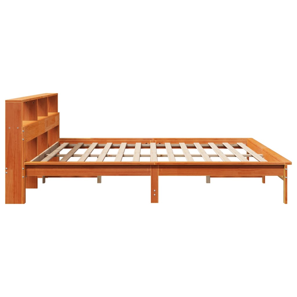 vidaXL Bed Frame without Mattress Wax Brown 200x200 cm Solid Wood Pine 6