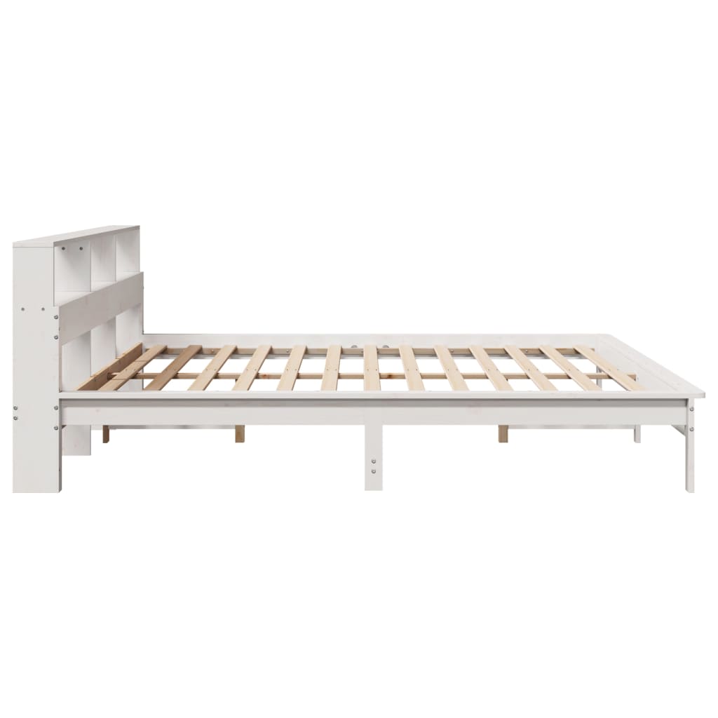vidaXL Bed Frame without Mattress White 180x200 cm Solid Wood Pine 6