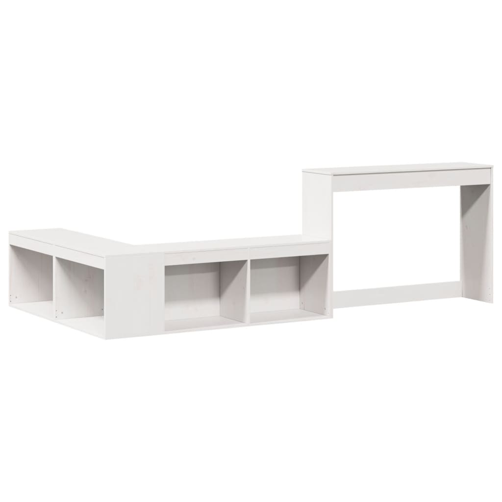 vidaXL Bed Frame without Mattress White 75x190 cm Solid Wood Pine 6
