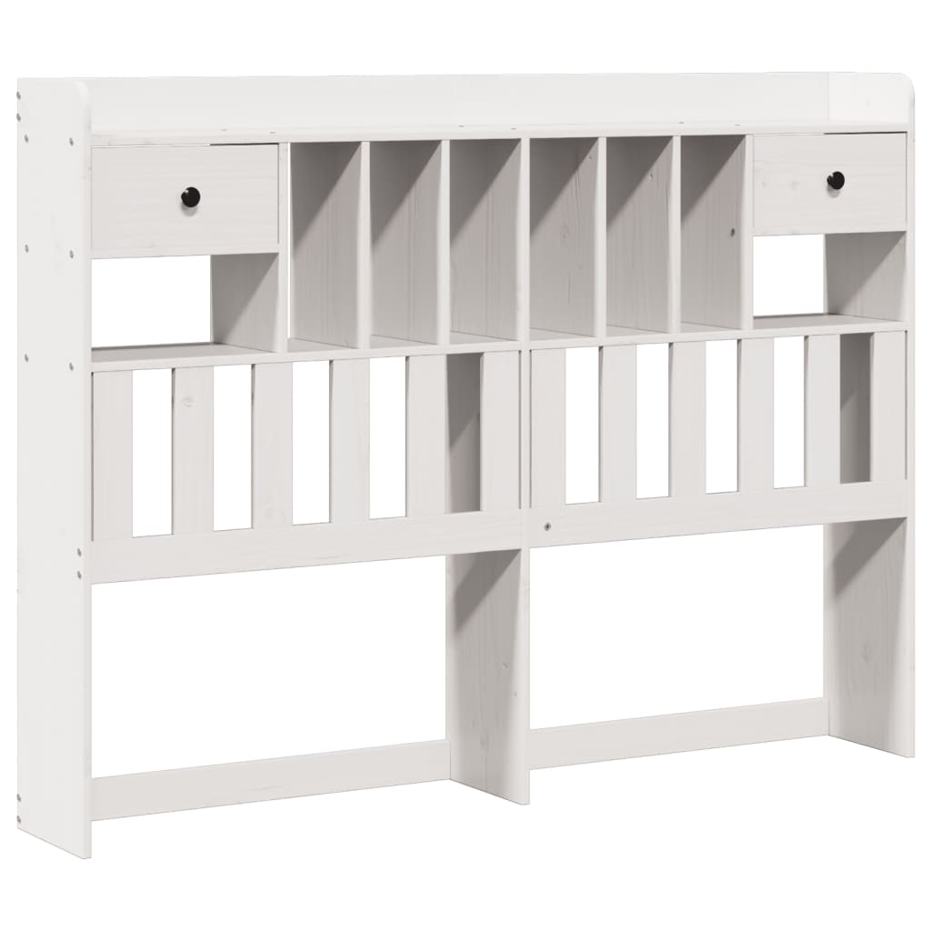 vidaXL Bookcase Bed without Mattress White 140x200 cm Solid Wood Pine 6