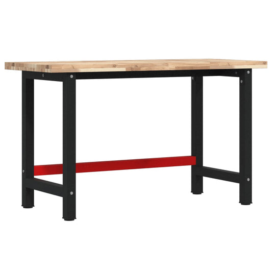 vidaXL Workbench 140x60x83 cm Solid Wood Acacia Rectangular 2