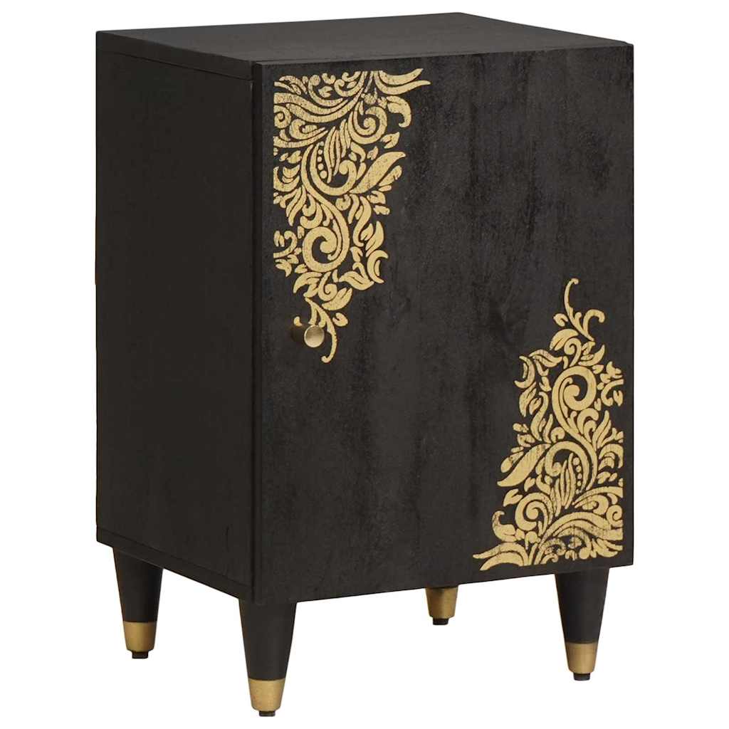 vidaXL Bathroom Cabinet Set 4 pcs Black Solid Mango Wood 6