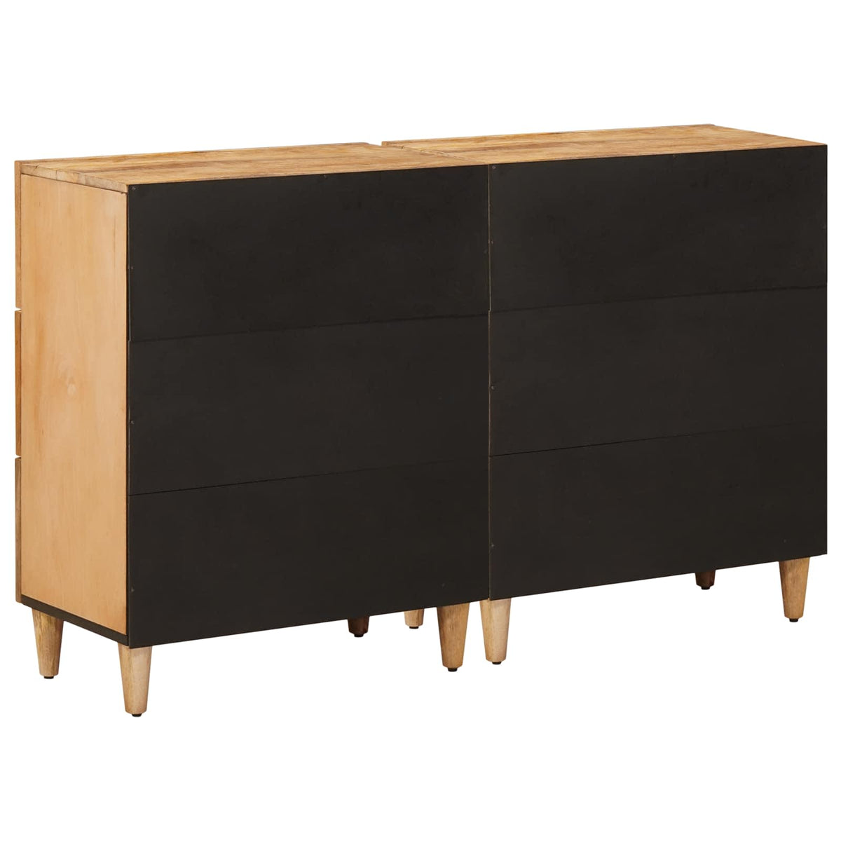 vidaXL Storage Cabinets 2 pcs 60 x 33.5 x 75 cm Solid Mango Wood Brown 6