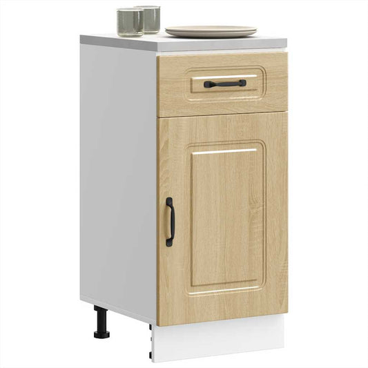 Kitchen Base Cabinet "Kalmar" Engineered Wood Sonoma Oak 1x bottom cabinet (1 door 1 drawer) 40 cm wide 81.5 cm high