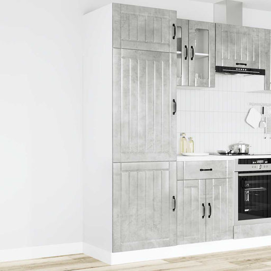 vidaXL Kitchen Cupboard Lucca Concrete Grey Engineered Wood 2