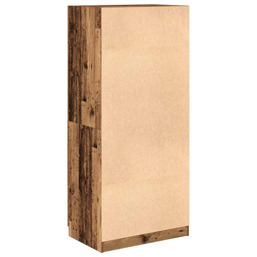 vidaXL Wardrobe Old Wood 80x52x180 cm Engineered Wood 6