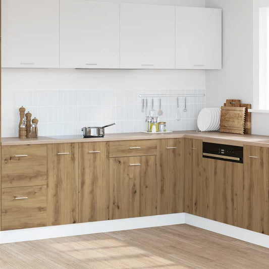 Kitchen Base Cabinet "Lyon" Engineered Wood Artisan Oak 1x bottom cabinet (1 door 1 drawer) 40 cm