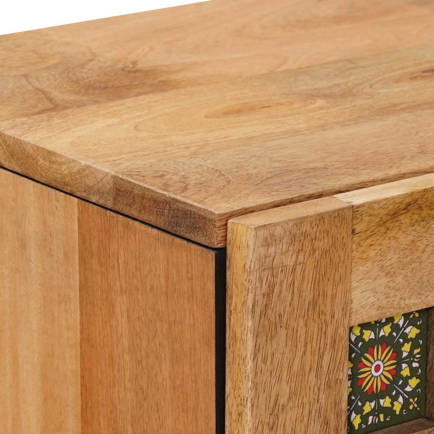 vidaXL Highboard Natural 40 x 33 x 110 cm Solid Mango Wood 6