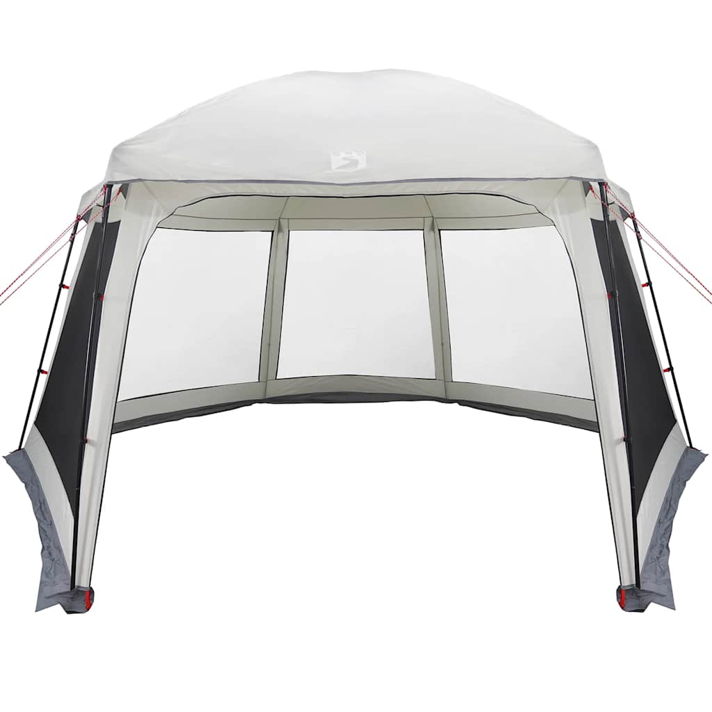 vidaXL Pool Tent with Removable Fly & Mesh Walls Grey 512x458 cm 6