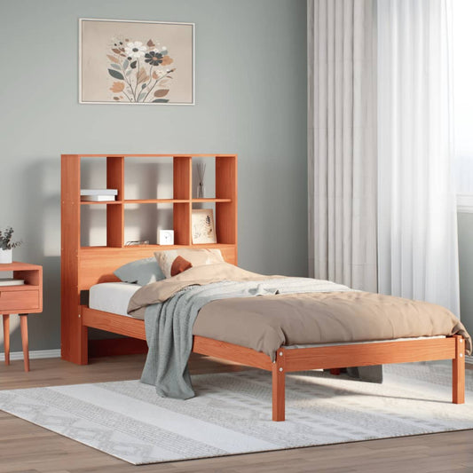 Bookcase Bed without Mattress Wax brown 100 cm 200 cm