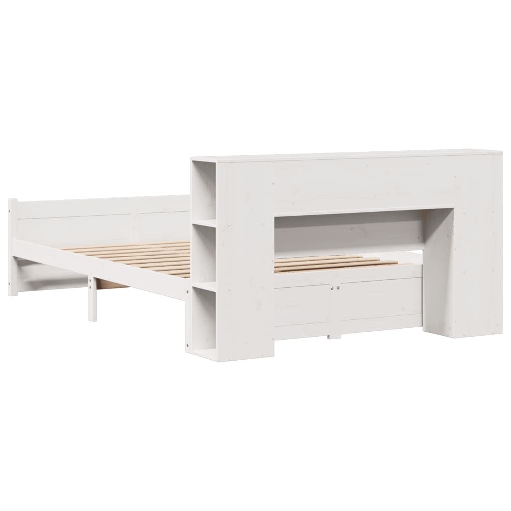 vidaXL Bookcase Bed without Mattress White 160x200cm Solid Wood Pine 6