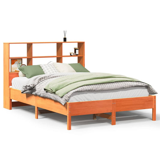 Bookcase Bed without Mattress Wax brown 160 cm