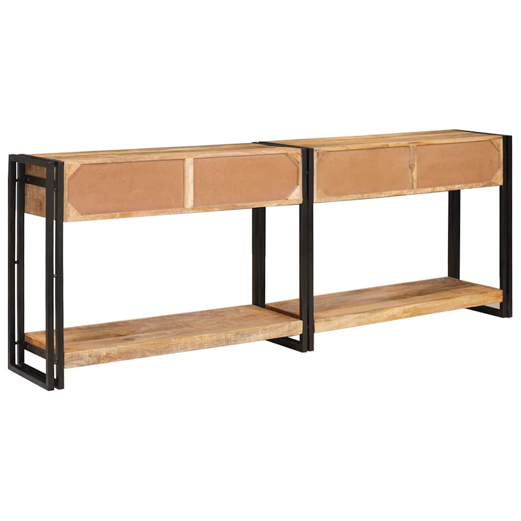vidaXL Console Tables 2 pcs Brown 200 x 33 x 75 cm Solid Mango Wood 6