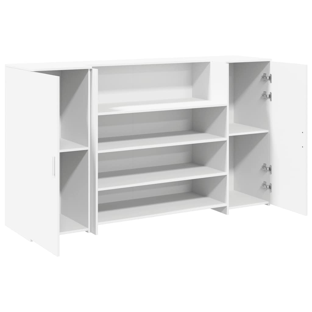 vidaXL Reception Desk White 180x50x103,5 cm Engineered Wood 6