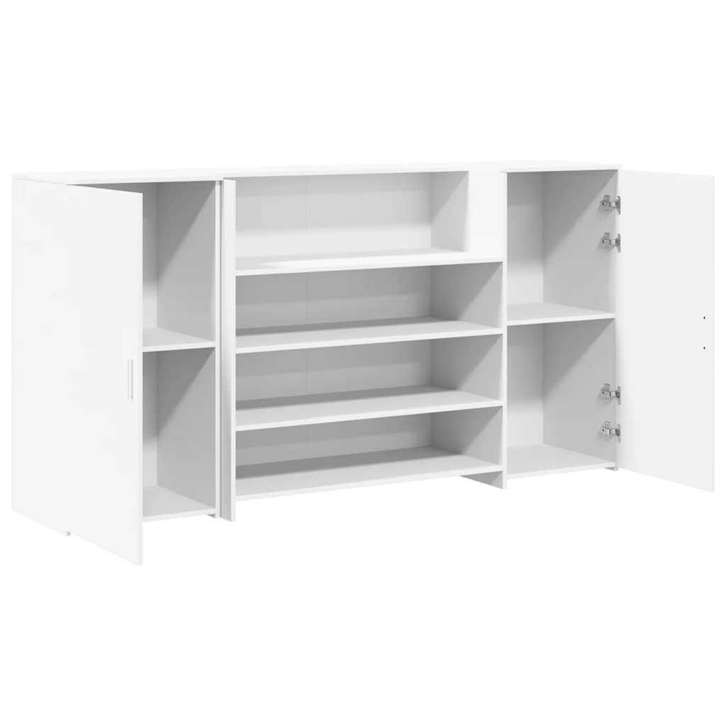 vidaXL Reception Desk White 200x50x103,5 cm Engineered Wood 6