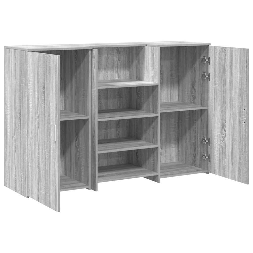 vidaXL Reception Desk Grey Sonoma 155x50x103,5 cm Engineered Wood 6