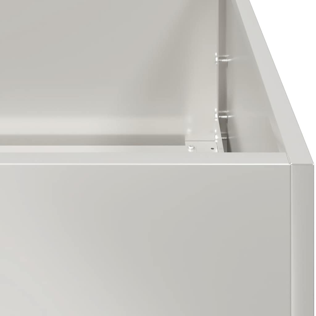 vidaXL Planter 360x40x40 cm Stainless Steel 6