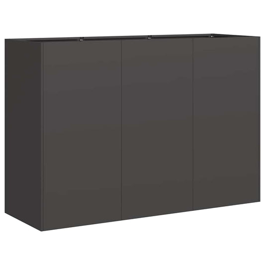 Planter 120x40x80 cm Cold-rolled Steel Black