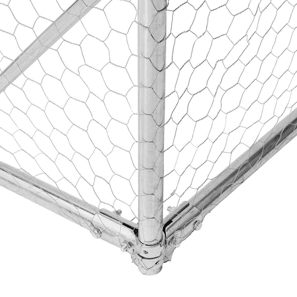 vidaXL Chicken Run 2.5x4x2.25 m Galvanised Steel 6