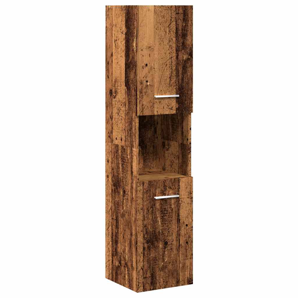 vidaXL 4 Piece Bathroom Furniture Set Old Wood Engineered Wood 6