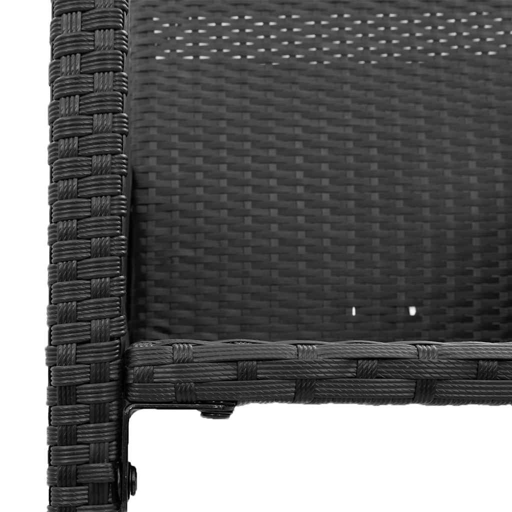 vidaXL 3 Piece Garden Bar Set without Cushions Black 6