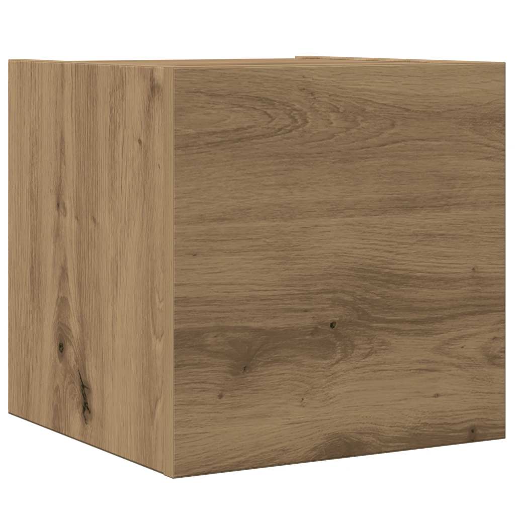vidaXL 4 Piece TV Cabinet Set Wall-mounted Artisan Oak Engineered Wood 6