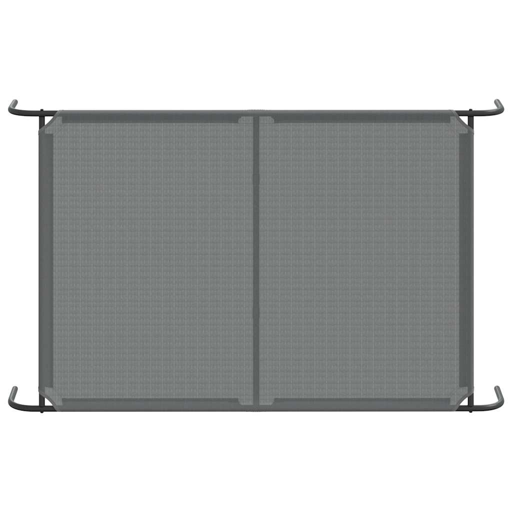 Elevated Dog Bed 150x90x20 cm and Steel Textilene Grey