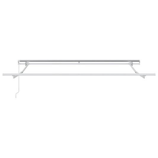Manual Awning 3.5 x 2.5 m 100% Polyester with white frame Drop 250 cm Width 350 cm Black