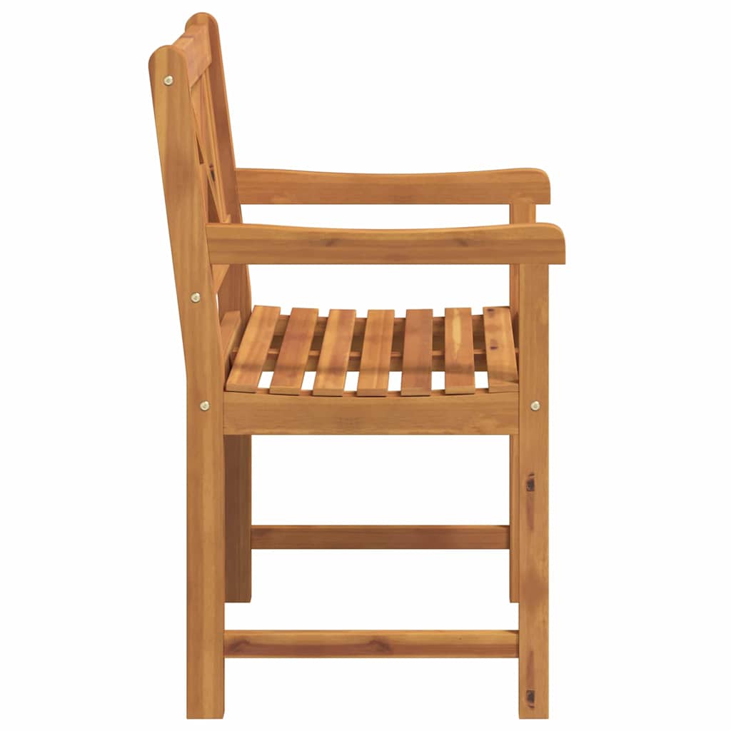 vidaXL Garden Chairs 4 pcs Natural Solid Acacia Wood 6
