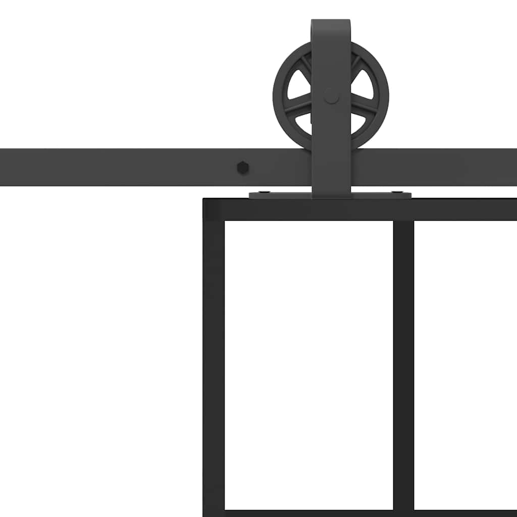 vidaXL Sliding Door with Hardware Set 76x205 cm ESG Glass&Aluminium 6