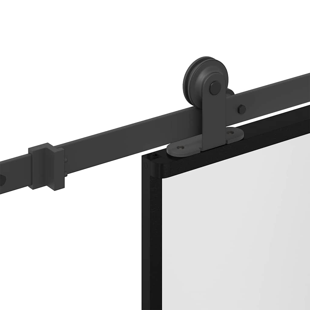 vidaXL Sliding Door with Hardware Set 76x205 cm ESG Glass&Aluminium 6