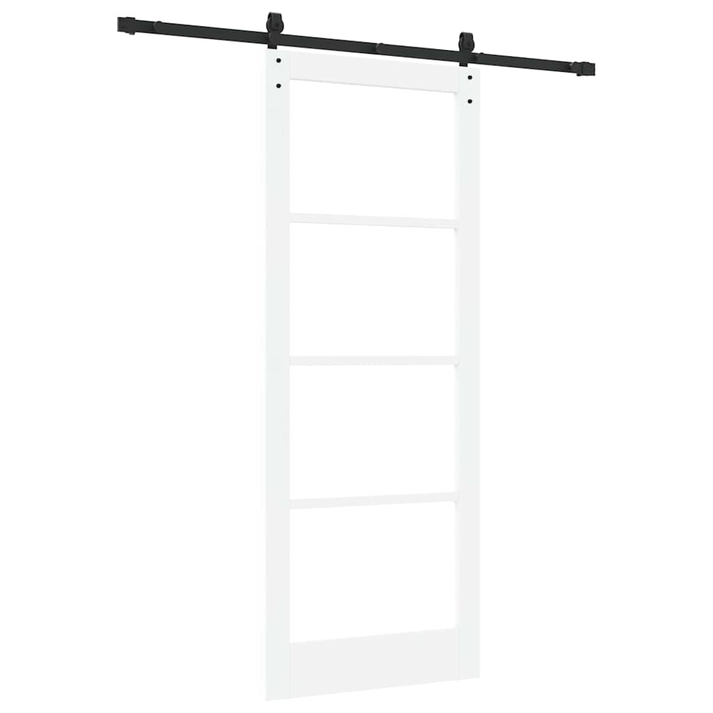 vidaXL Sliding Door ORKDAL White and Black 83 x 211 cm 6