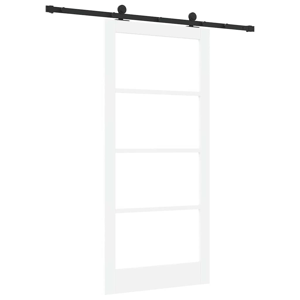 vidaXL Sliding Door ORKDAL 93 x 202 cm Solid Pine Wood and Glass 6
