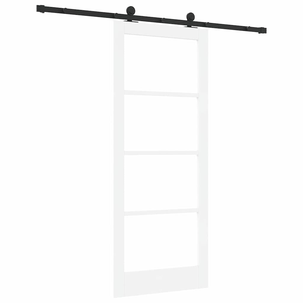 vidaXL Sliding Door ORKDAL 83 x 202 cm Solid Pine Wood and Glass 6