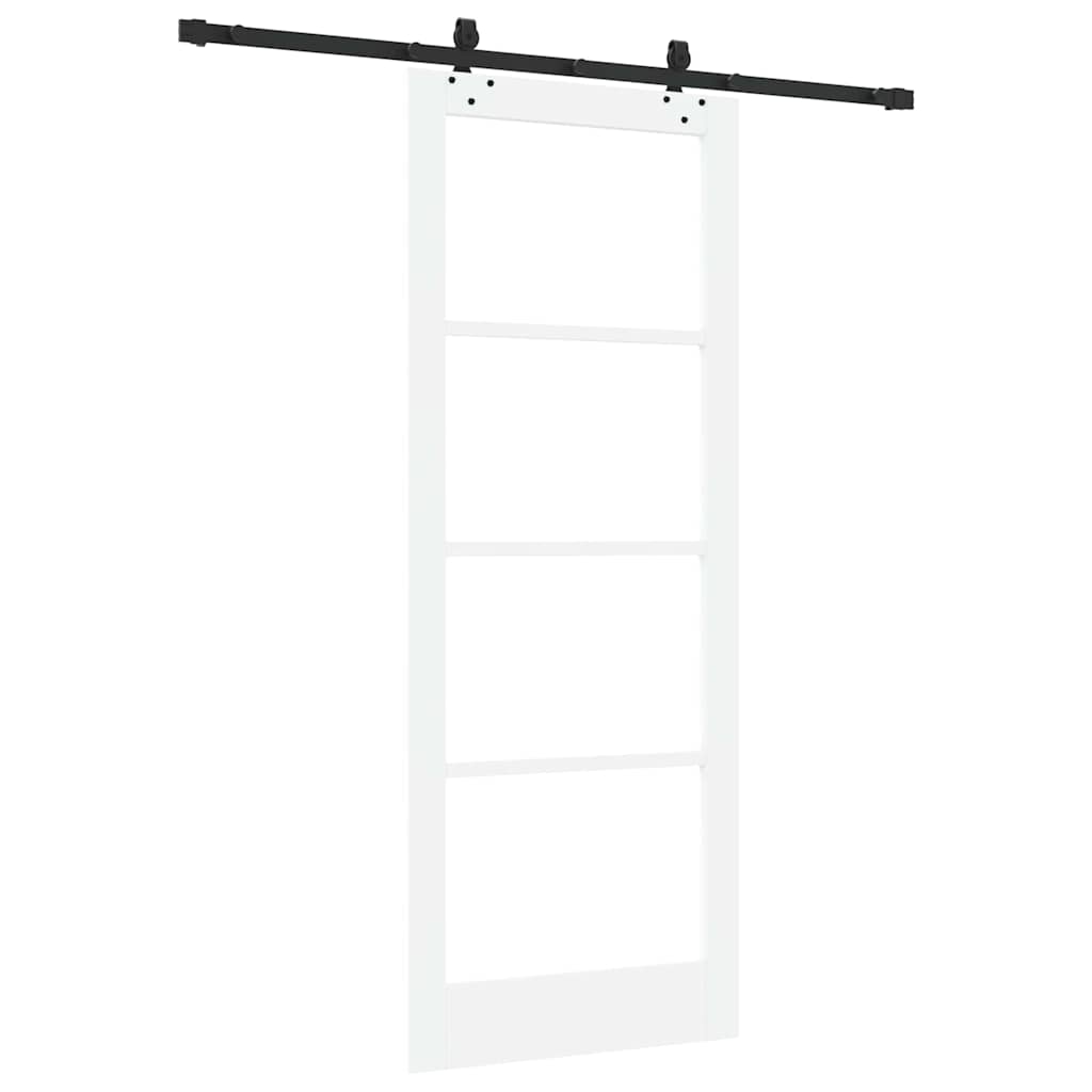 vidaXL Sliding Door ORKDAL 83 x 211 cm Solid Pine Wood and Glass 6