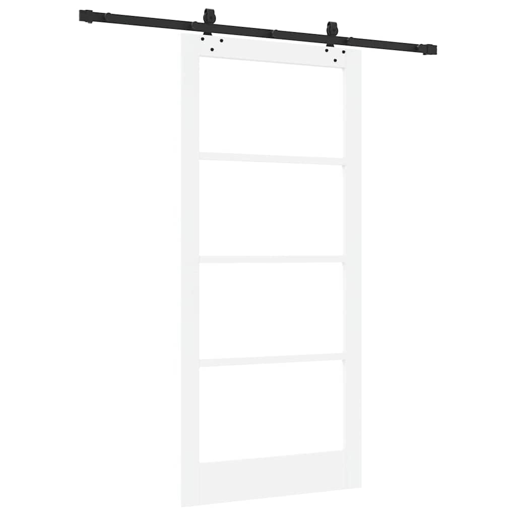 vidaXL Sliding Door ORKDAL 93 x 202 cm Solid Pine Wood and Glass 6