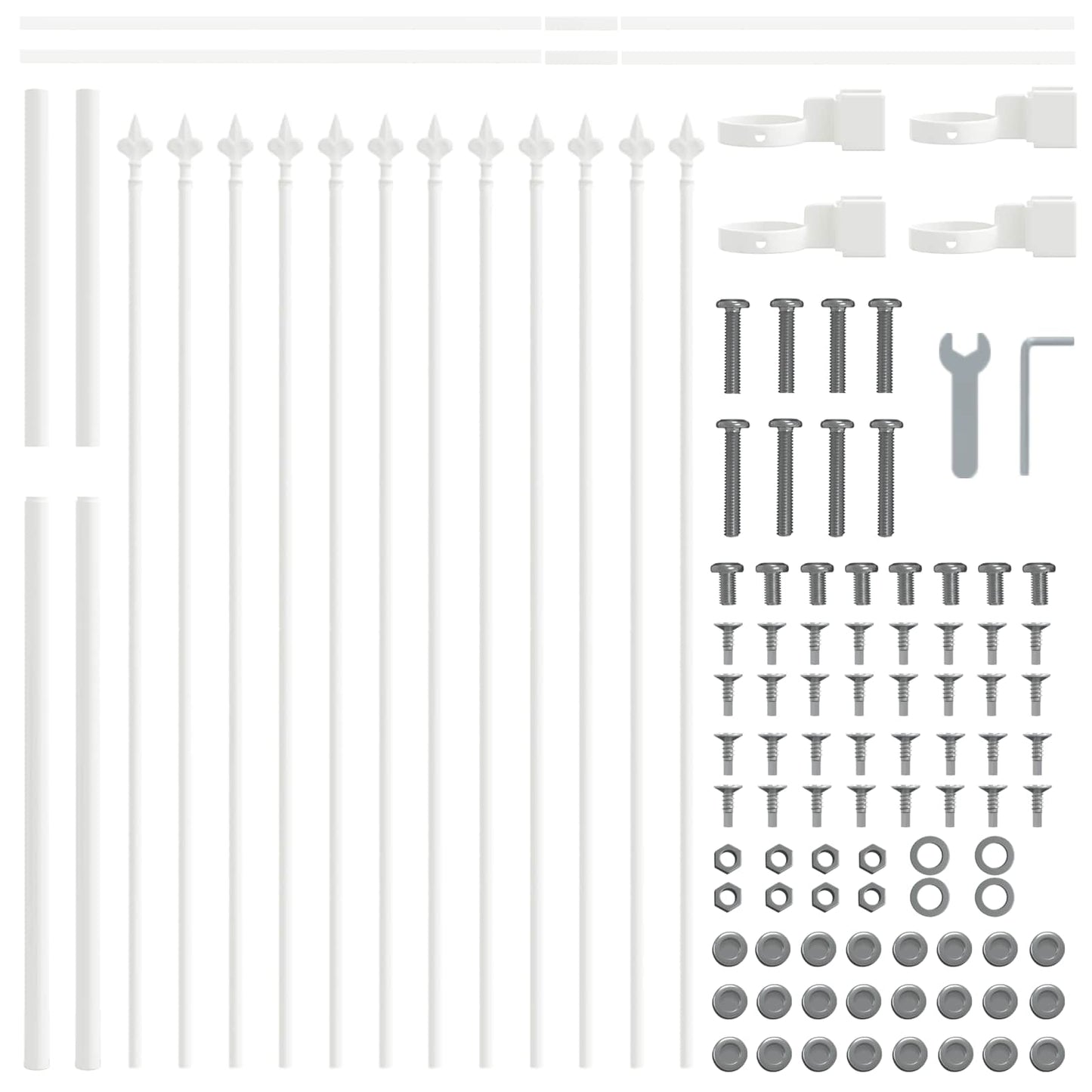 vidaXL Garden Fence WOERDEN 5 pcs 8.5 x 0.8 m Powder-coated Steel 6