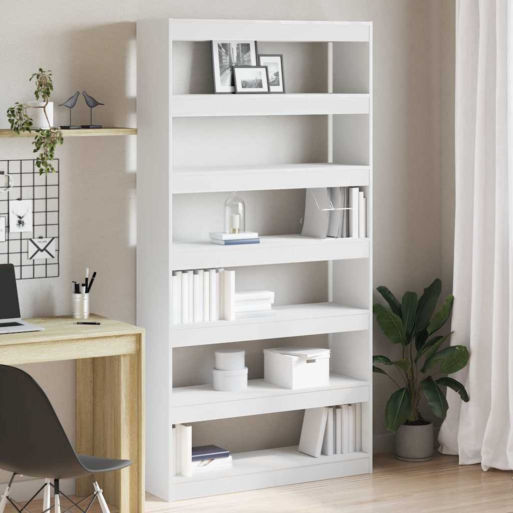 vidaXL Book Cabinet 6-Tier 100 x 30 x 198 cm Engineered Wood