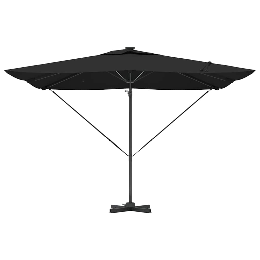 vidaXL Umbrella Black 286 x 284 x 270 cm Aluminium and Polyester 6